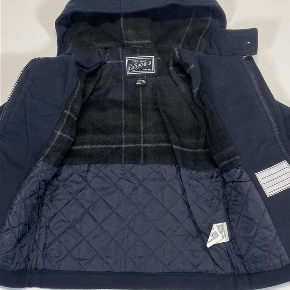 Rothschild Toddler Navy Hooded Toggle Winter Coat Jacket Boys Size 3T - Picture 3 of 7